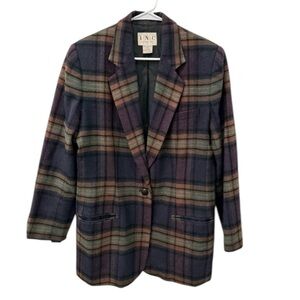 INC International Concepts Women's Plaid Blazer - Vintage 90s